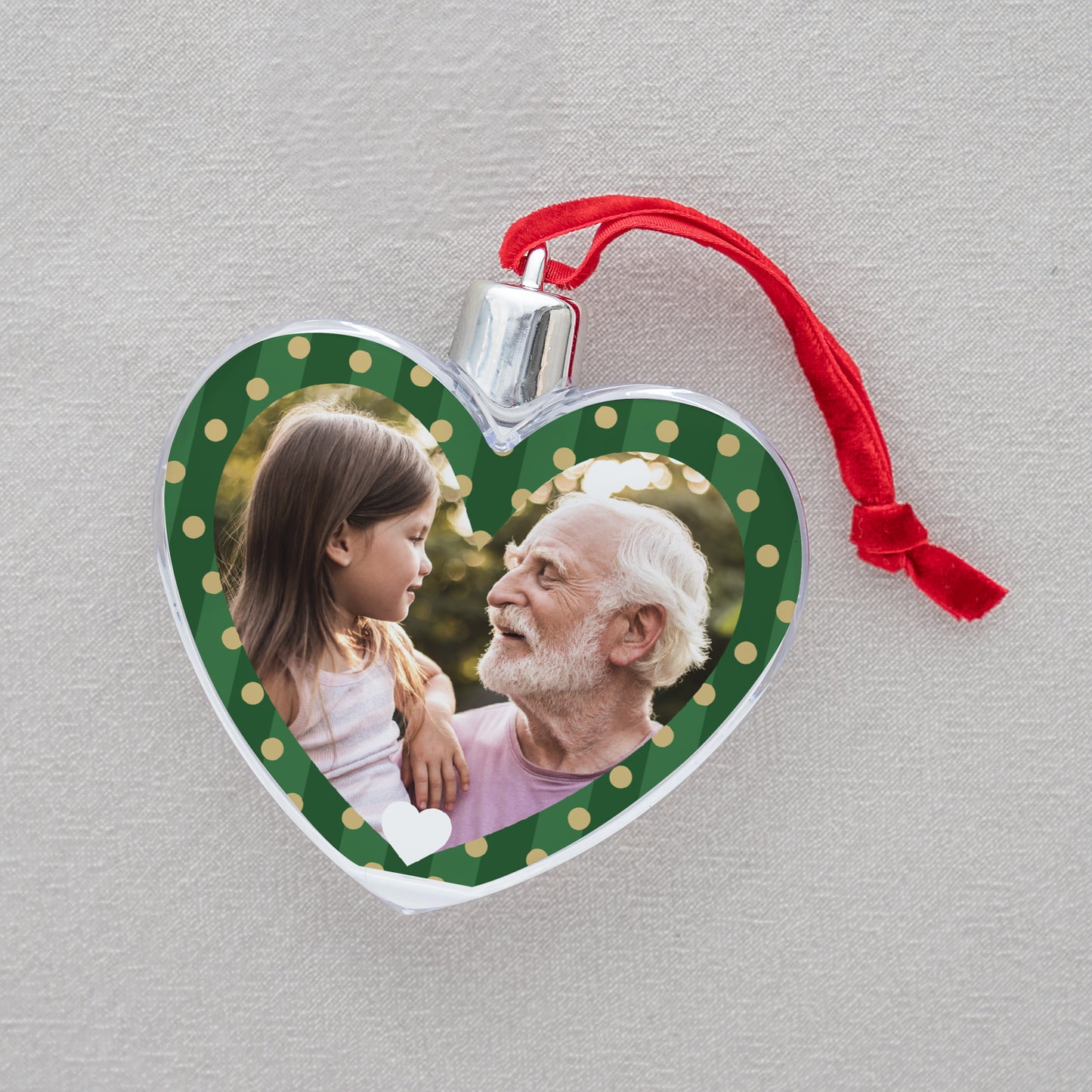 Boule de Noël Fin d'année Cœur Rayures et pois de Noël photo N° 2