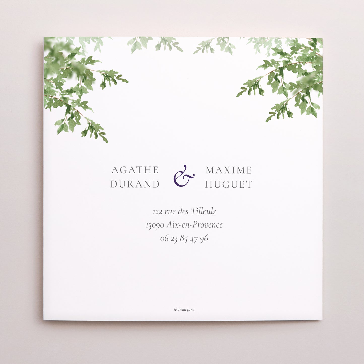 Faire-part Mariage Triptyque ouverture fenêtre Le Domaine de nos Cœurs photo N° 3