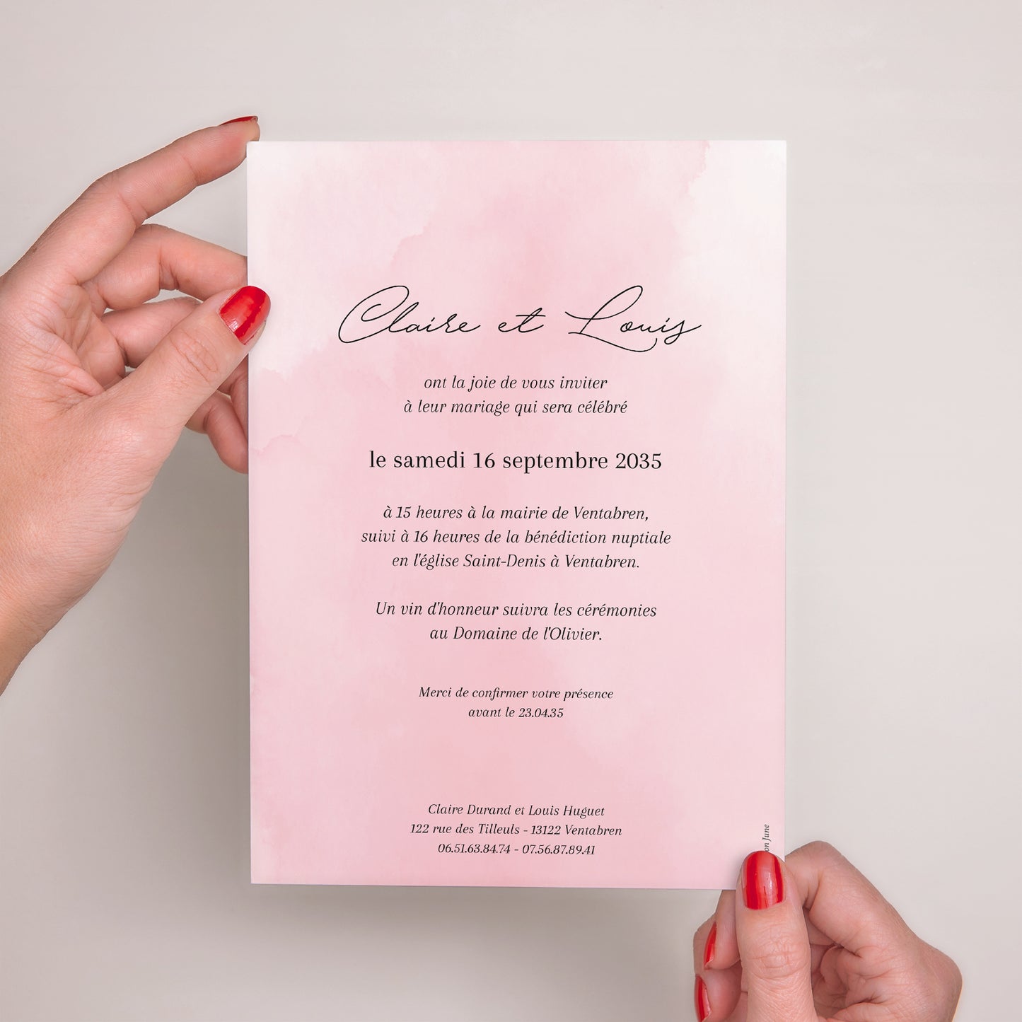 Faire-part Mariage Grand format rectangle La Route du Bonheur photo N° 3