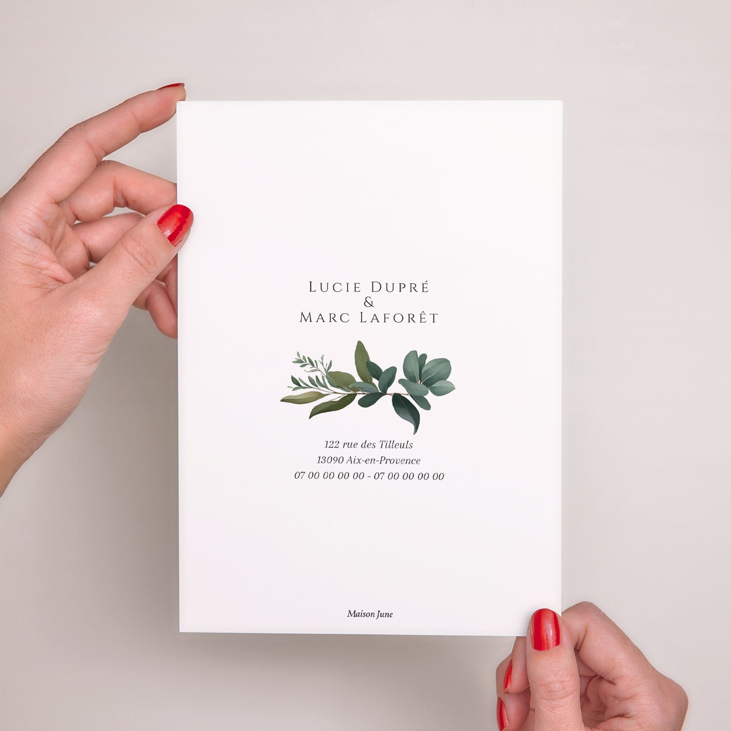 Faire-part Mariage Grand format rectangle Lisière d’Amour photo N° 3