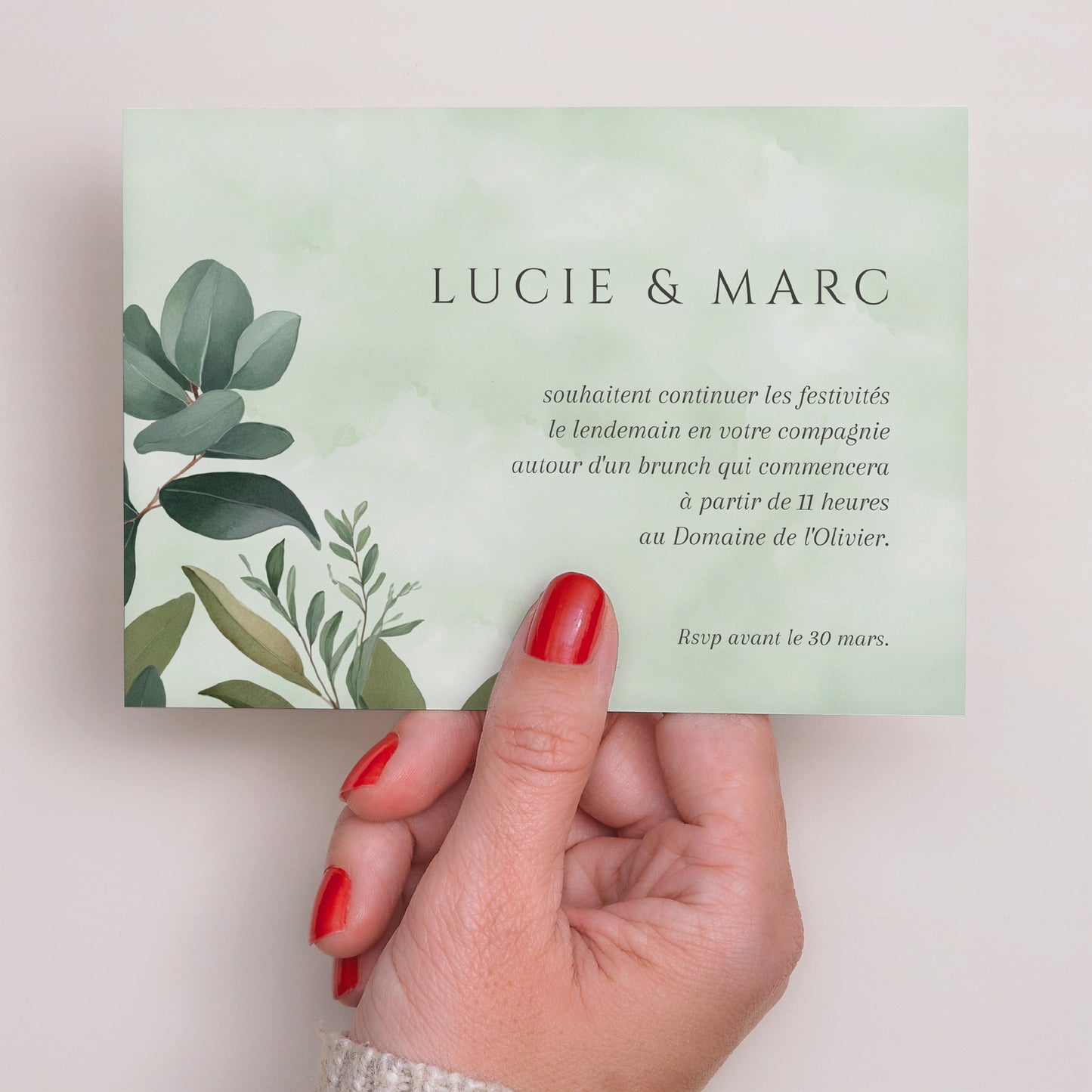 Invitations Mariage Paysage Lisière d’Amour photo N° 3