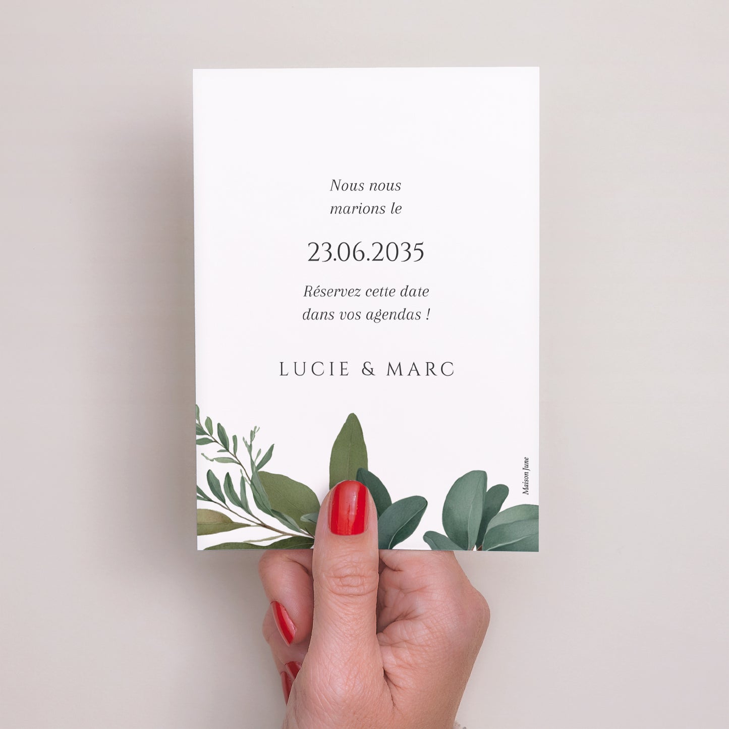 Save the date Mariage Portrait Lisière d’Amour photo N° 3