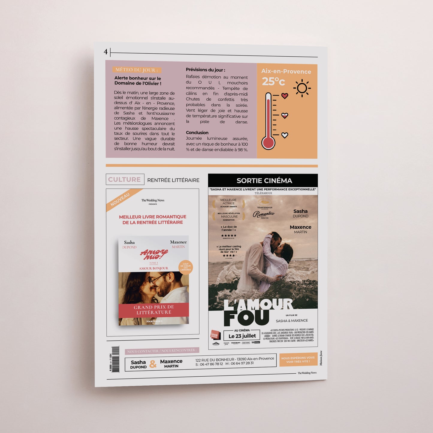 Faire-part Mariage Journal Gazette des mariés photo N° 3