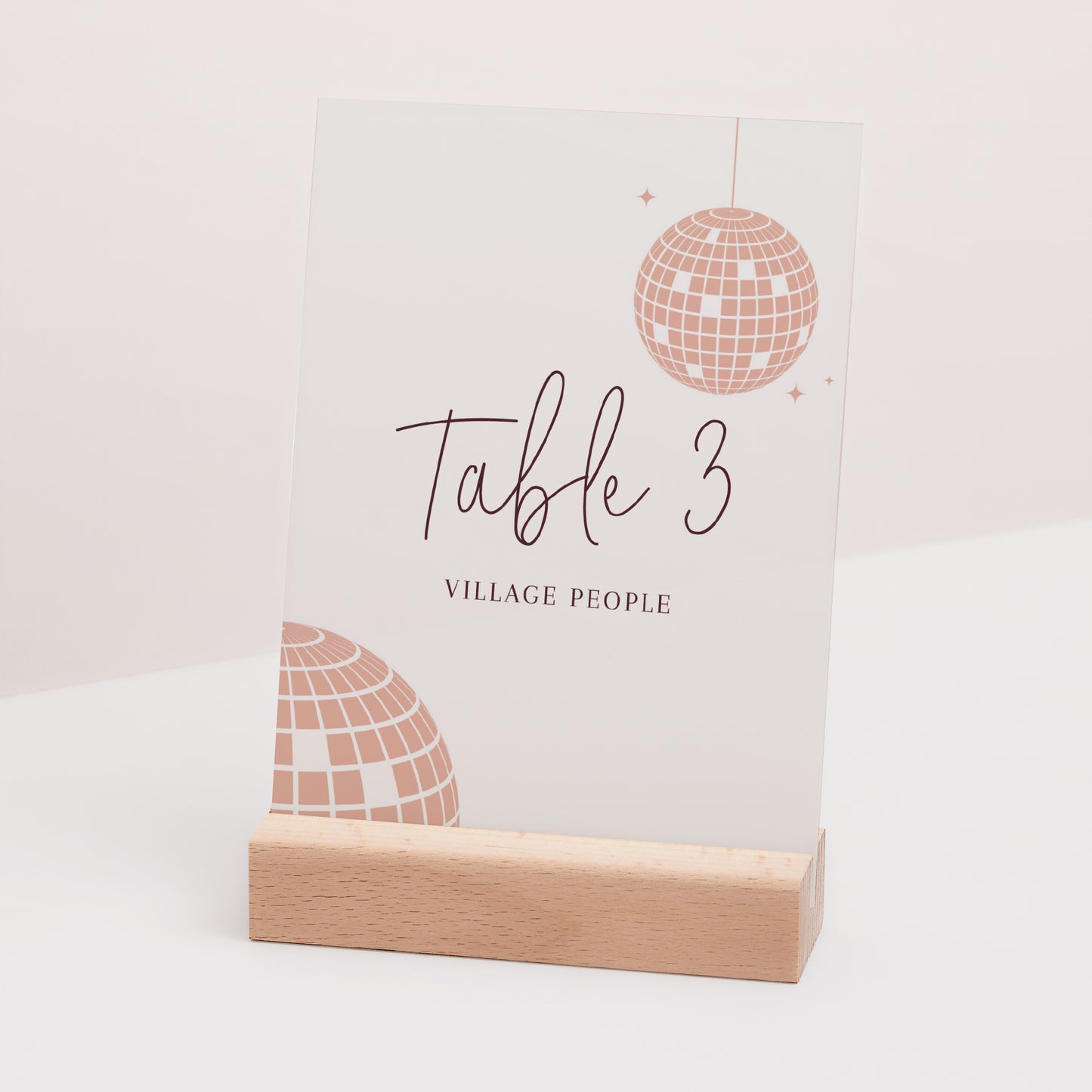 Marque table Mariage Rectangle Disco Ball photo N° 3