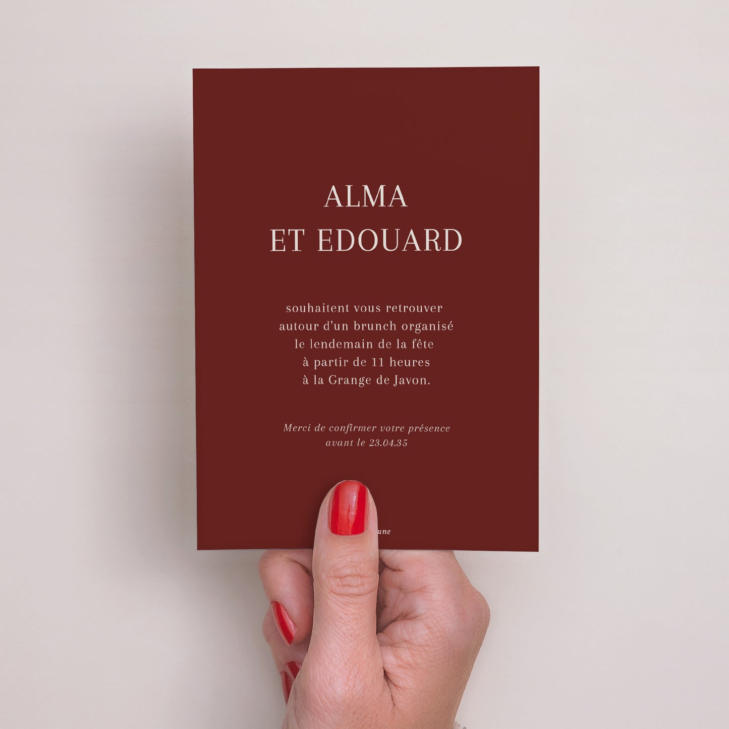 Invitations Mariage Portrait Old Money photo N° 3