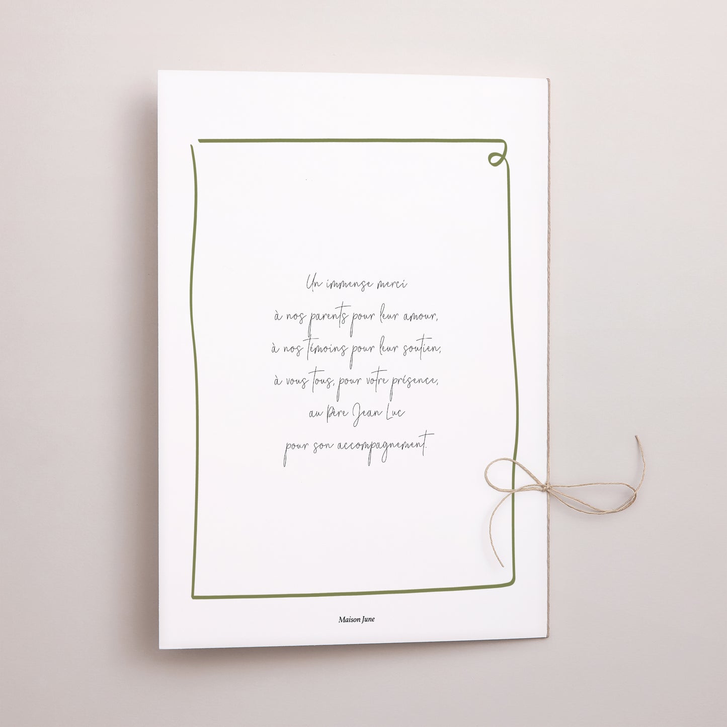 Livret de messe Mariage Double volet All Green photo N° 3