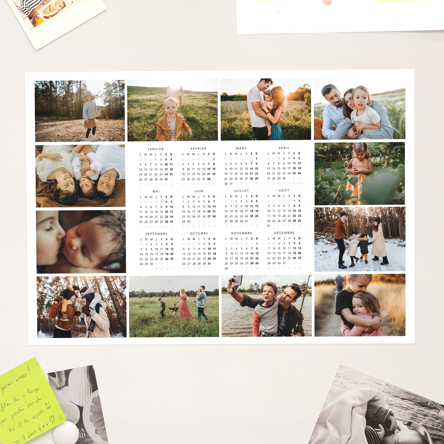 Calendrier Fin d'année Magnétique, monopage paysage Notre Année en Images photo N° 1