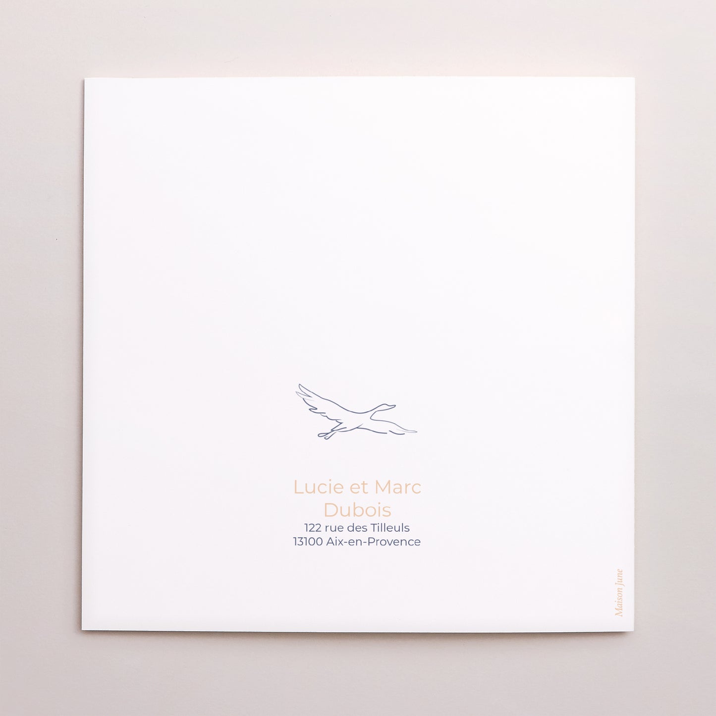 Faire-part Baptême Carré double volet L’Envol Sacré photo N° 3