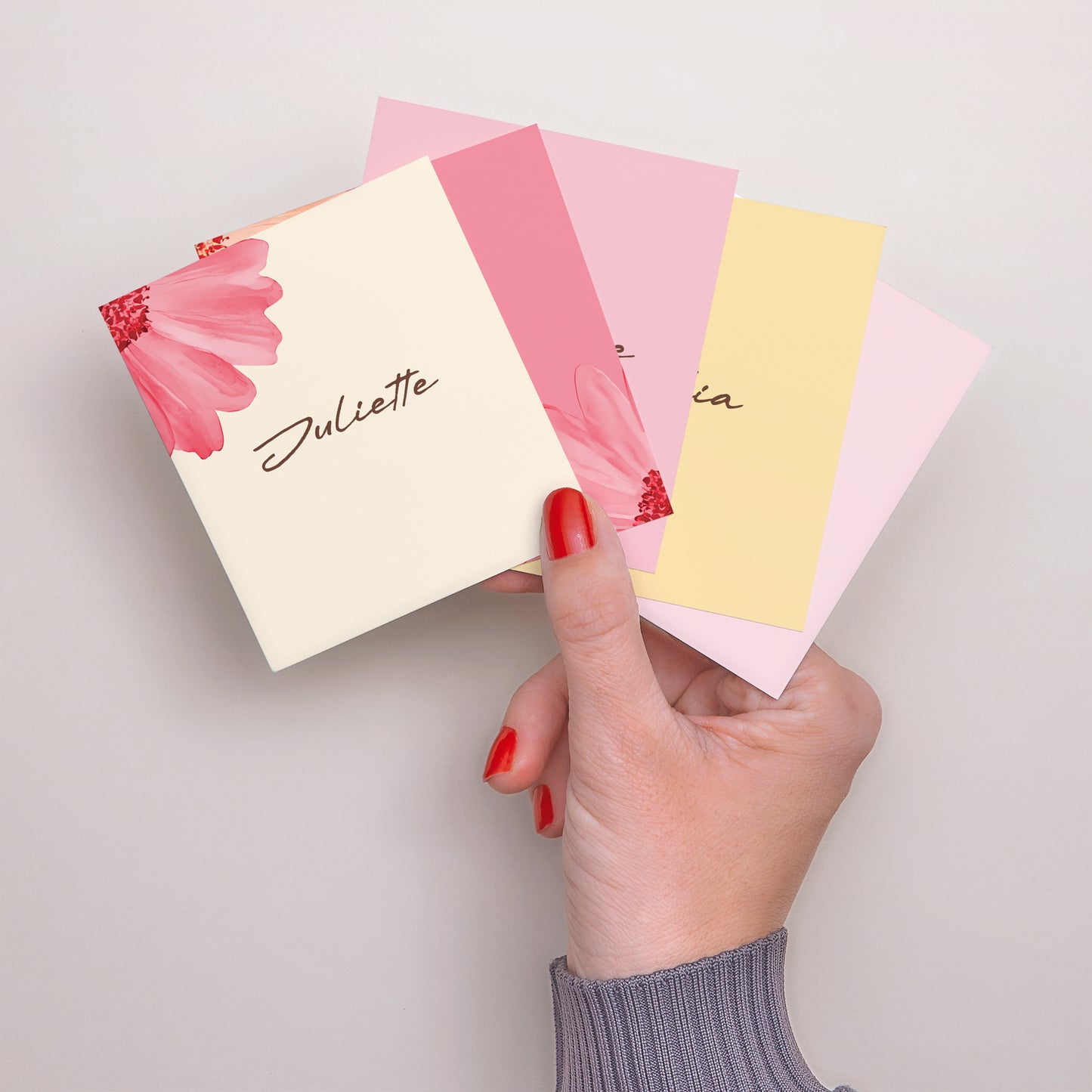 Marque-place Mariage Lot de 12 Éclats de Fleurs photo N° 3