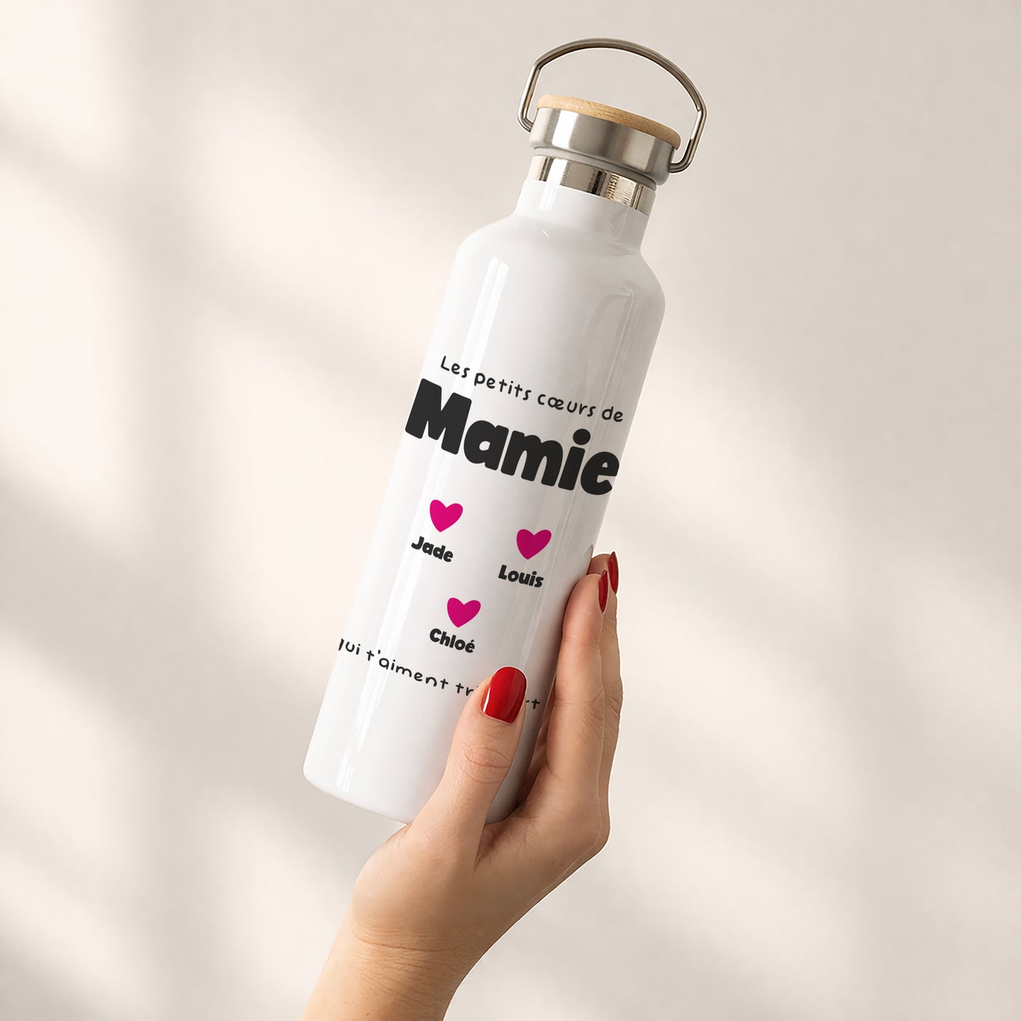 Gourde 75 cl Les petits cœurs de Mamie photo N° 2