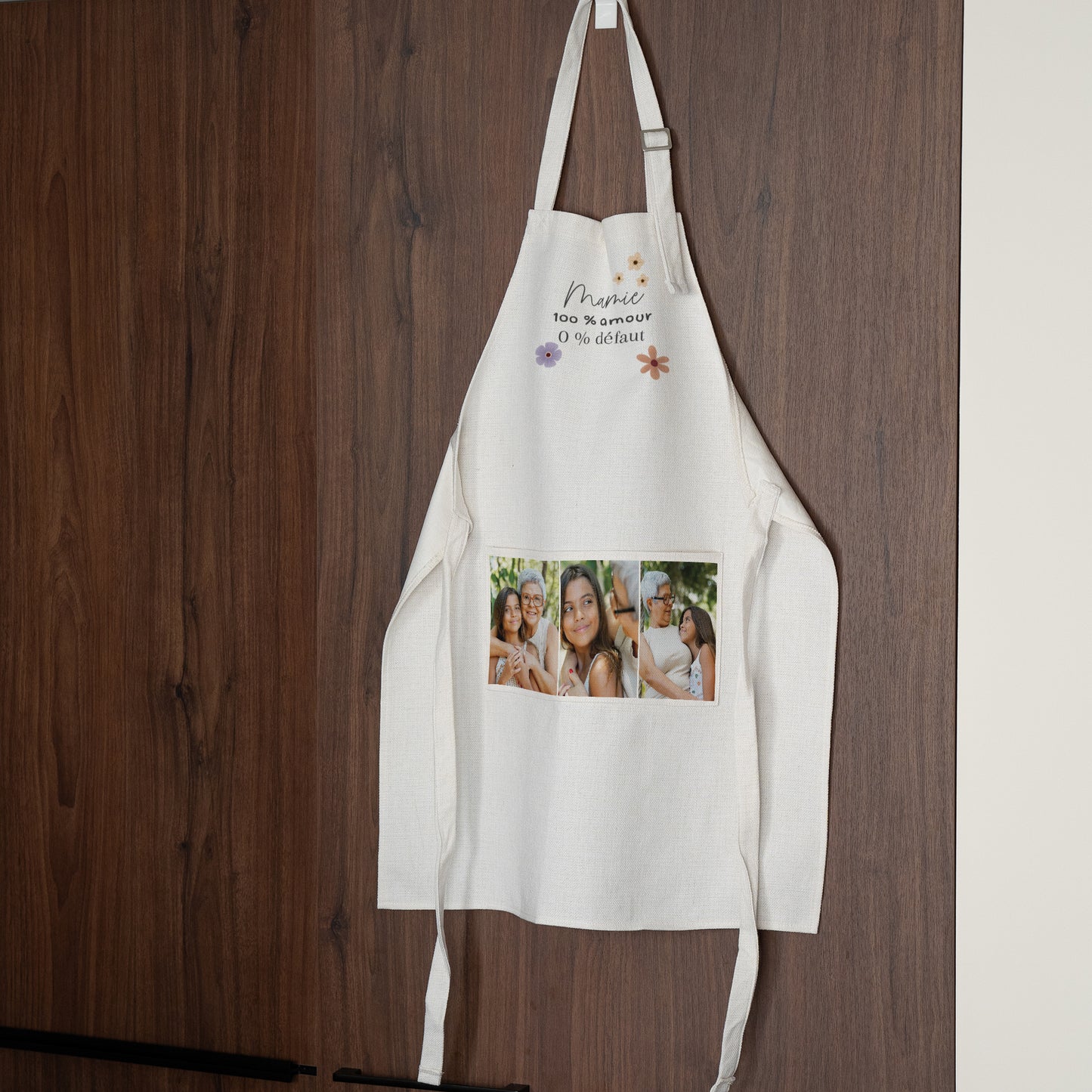 Tablier adulte Beige naturel Grand-mère pour la vie photo N° 2