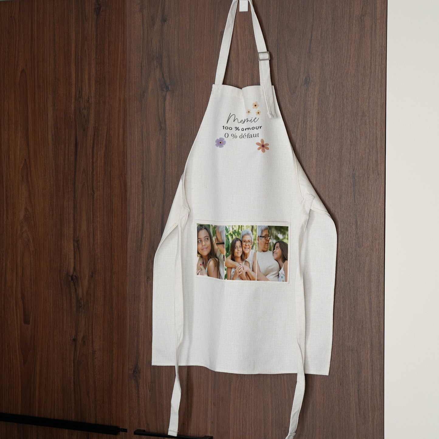 Tablier adulte Beige naturel Grand-mère pour la vie photo N° 2
