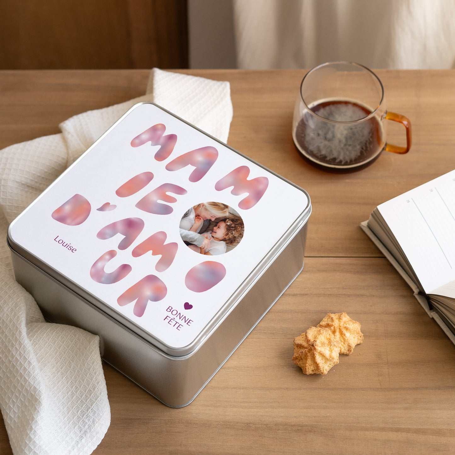 Boite métallique Carrée Mamie sunrise photo N° 2