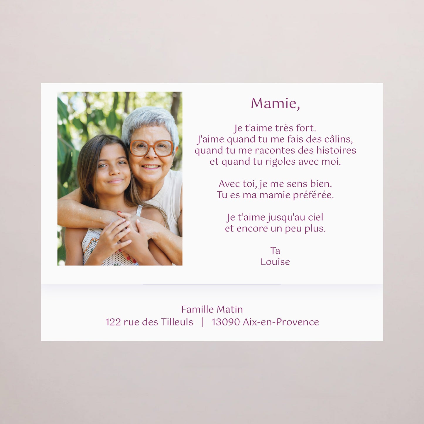 Boite chocolat personnalisée 6 chocolats Mamie sunrise photo N° 4