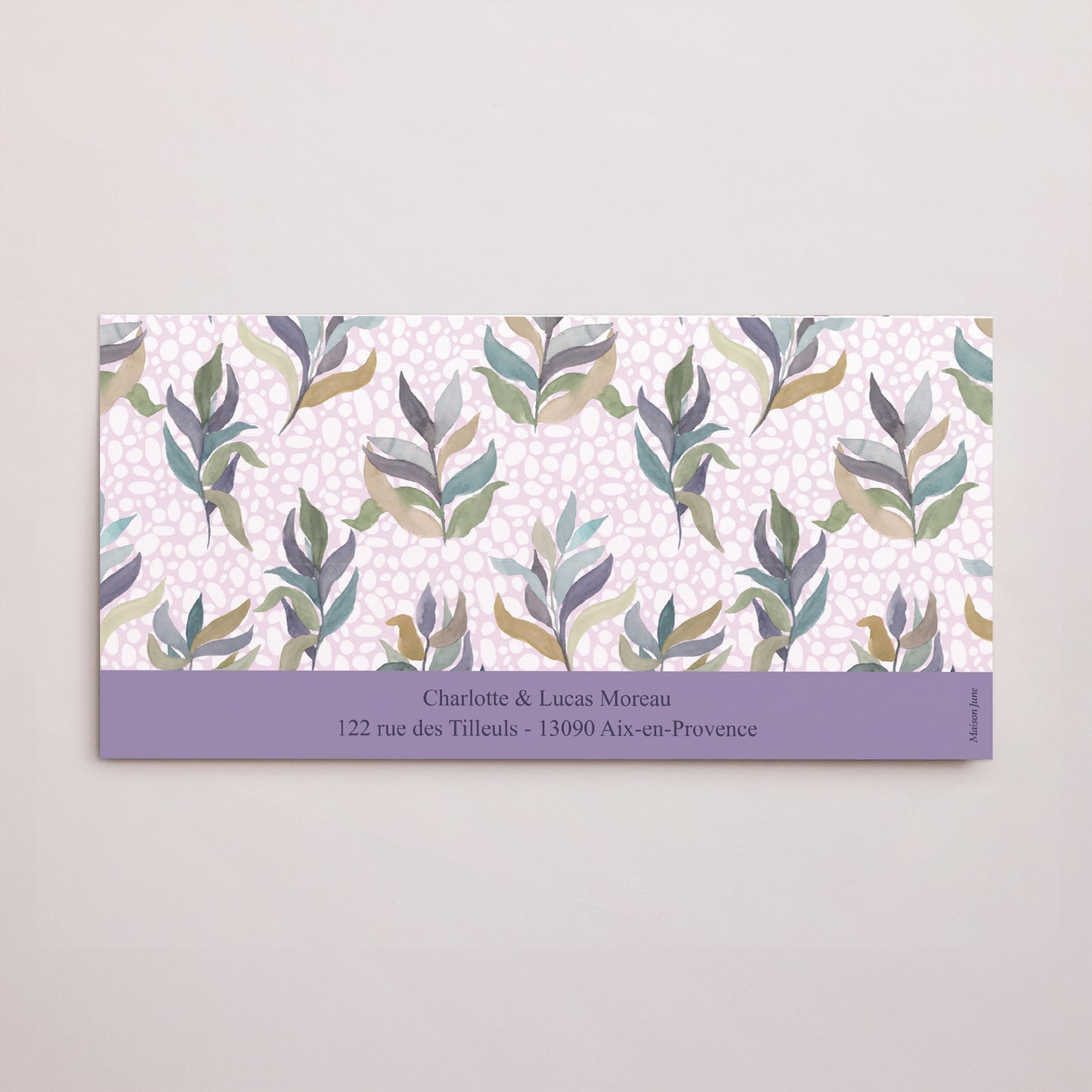 Faire-part Naissance pochette rectangle, 2 cartes Fior di Vita photo N° 4