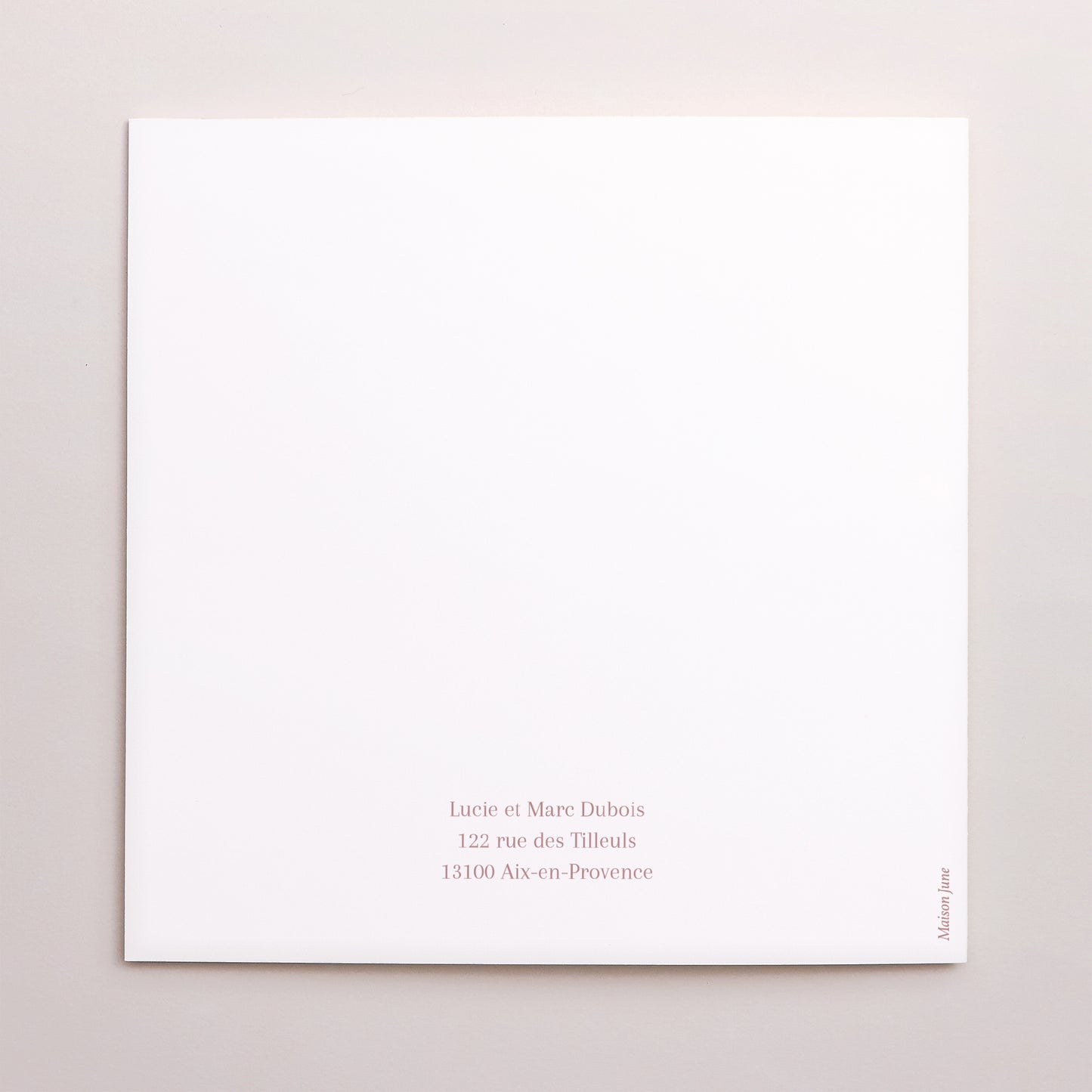 Faire-part Communion Carré double volet Bénédiction Dorée Rose photo N° 3