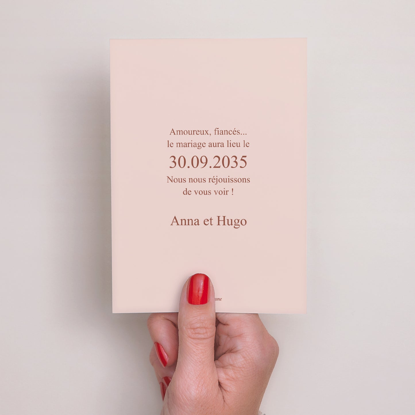Save the date Mariage Portrait Lignes Unies photo N° 3