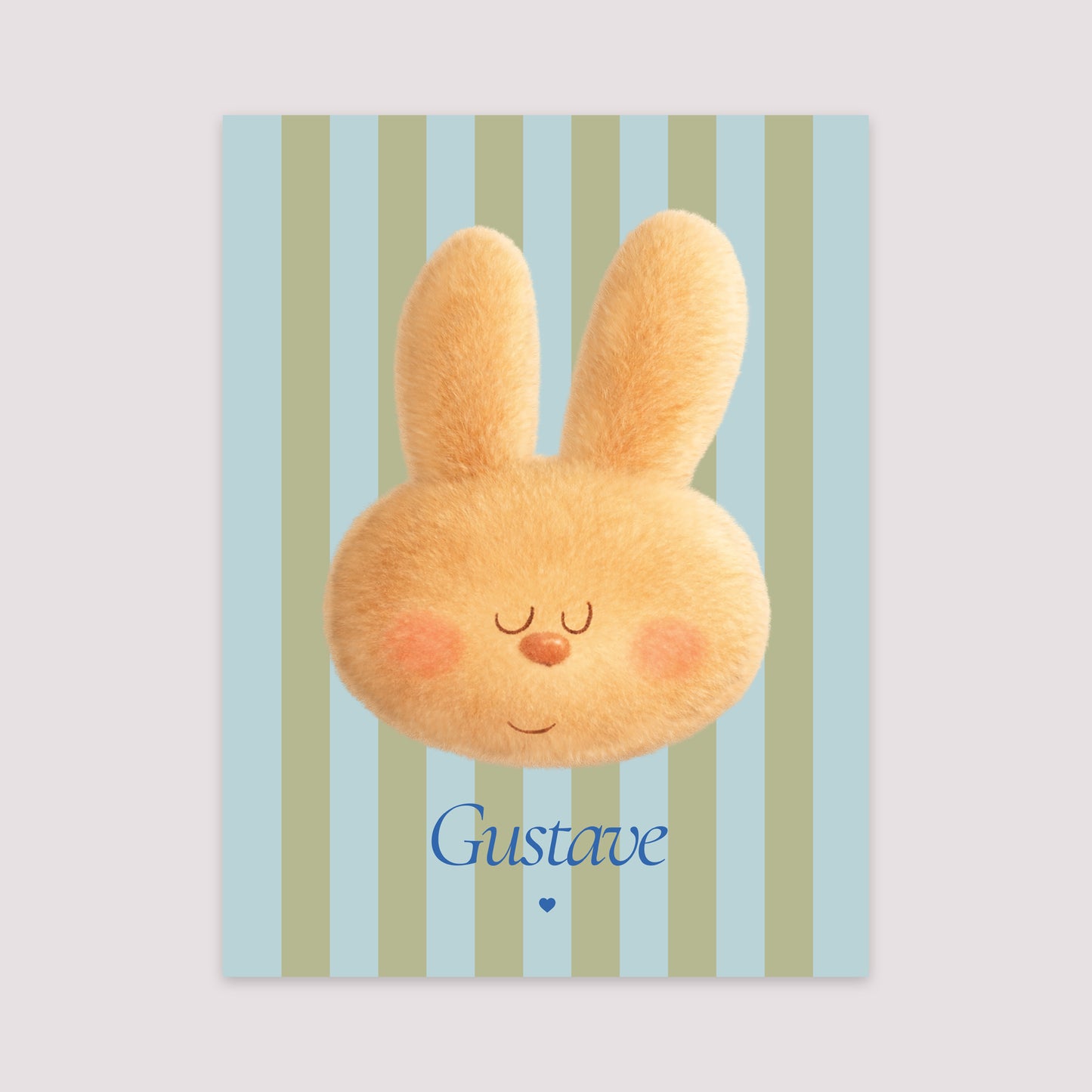 Affiche Naissance Portrait 30 x 40 cm Doudou lapin rêveur photo N° 2