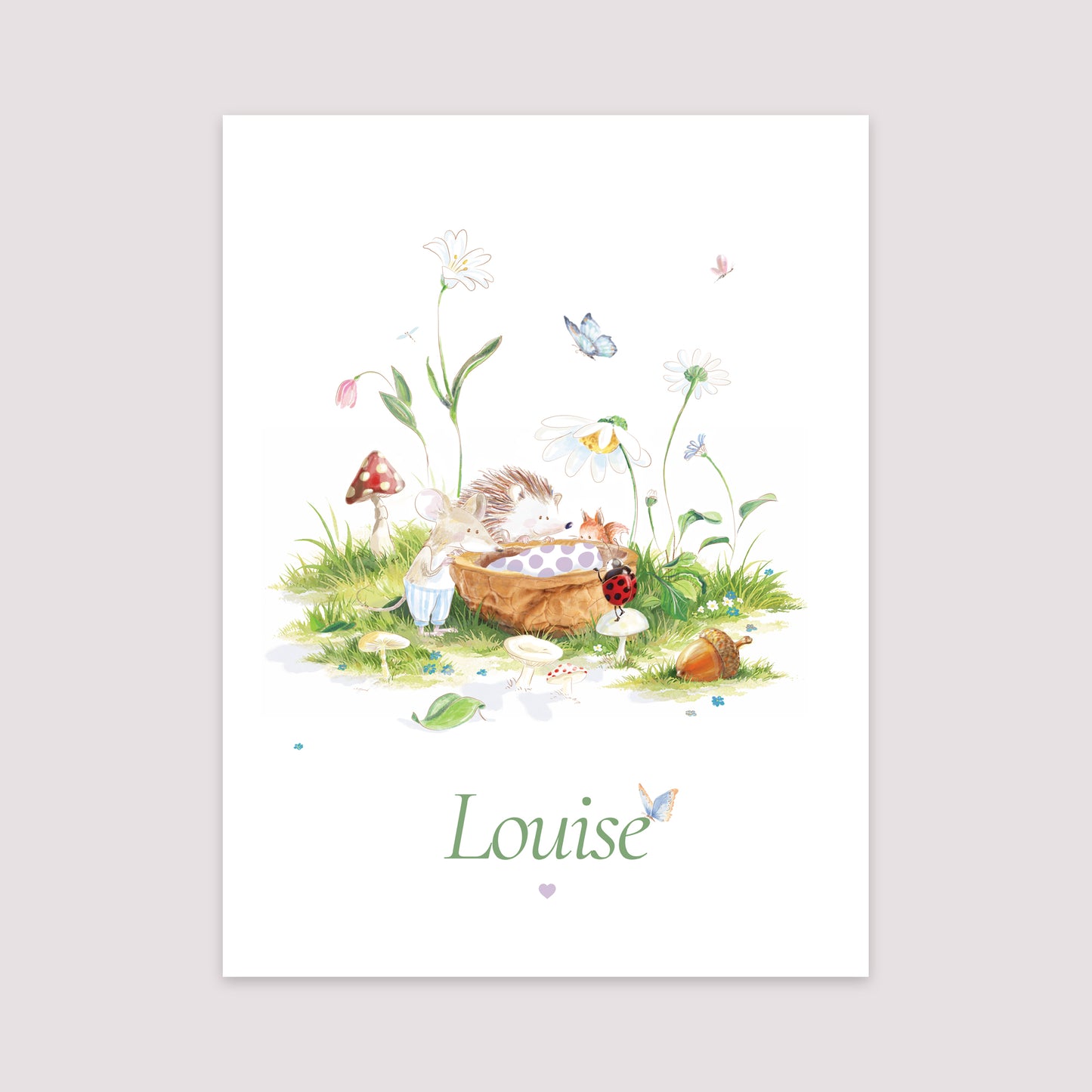 Affiche Naissance Portrait 30 x 40 cm La merveille du sous-bois photo N° 2
