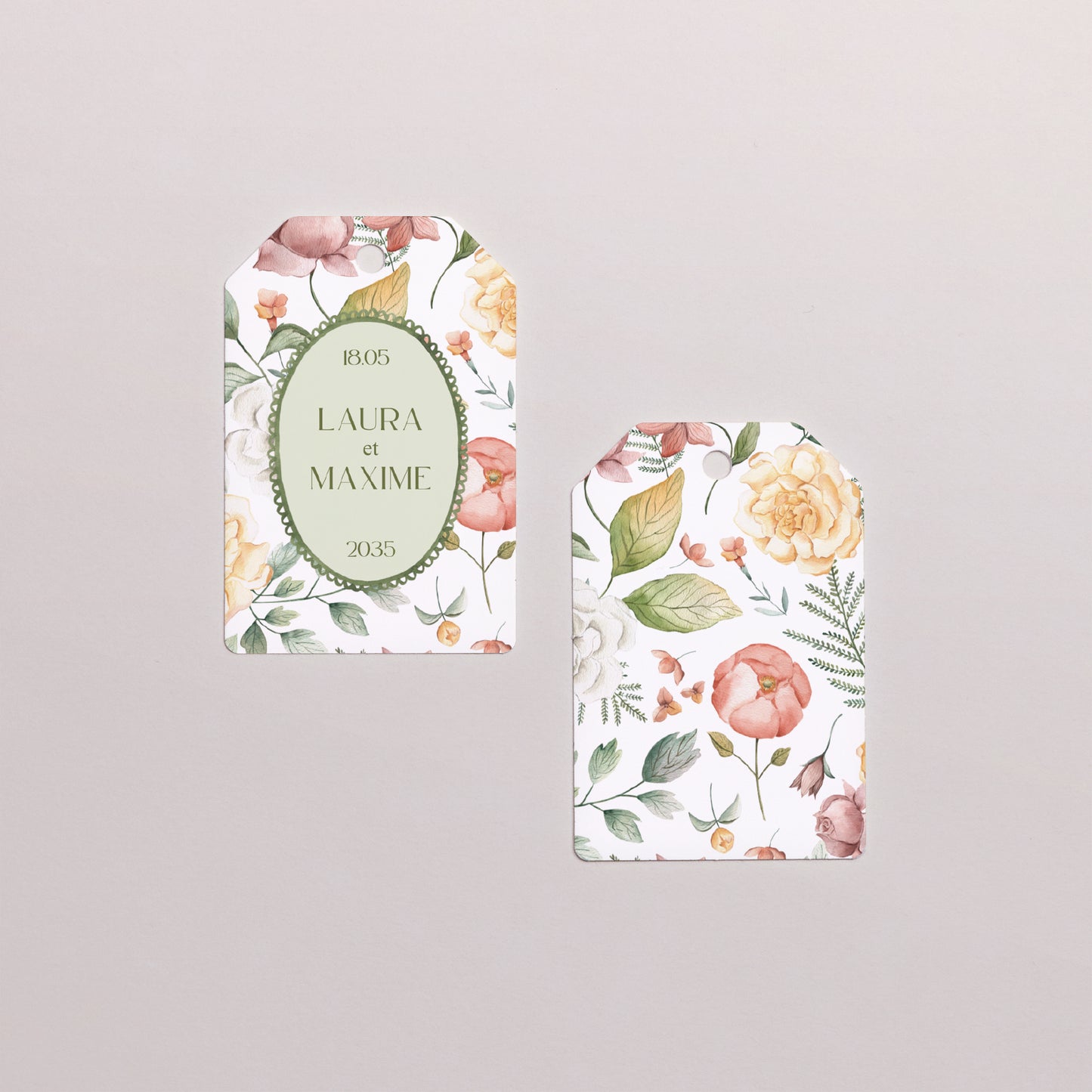 Boîte à dragées Mariage boule avec étiquette fanion Jardin d'Amour photo N° 4