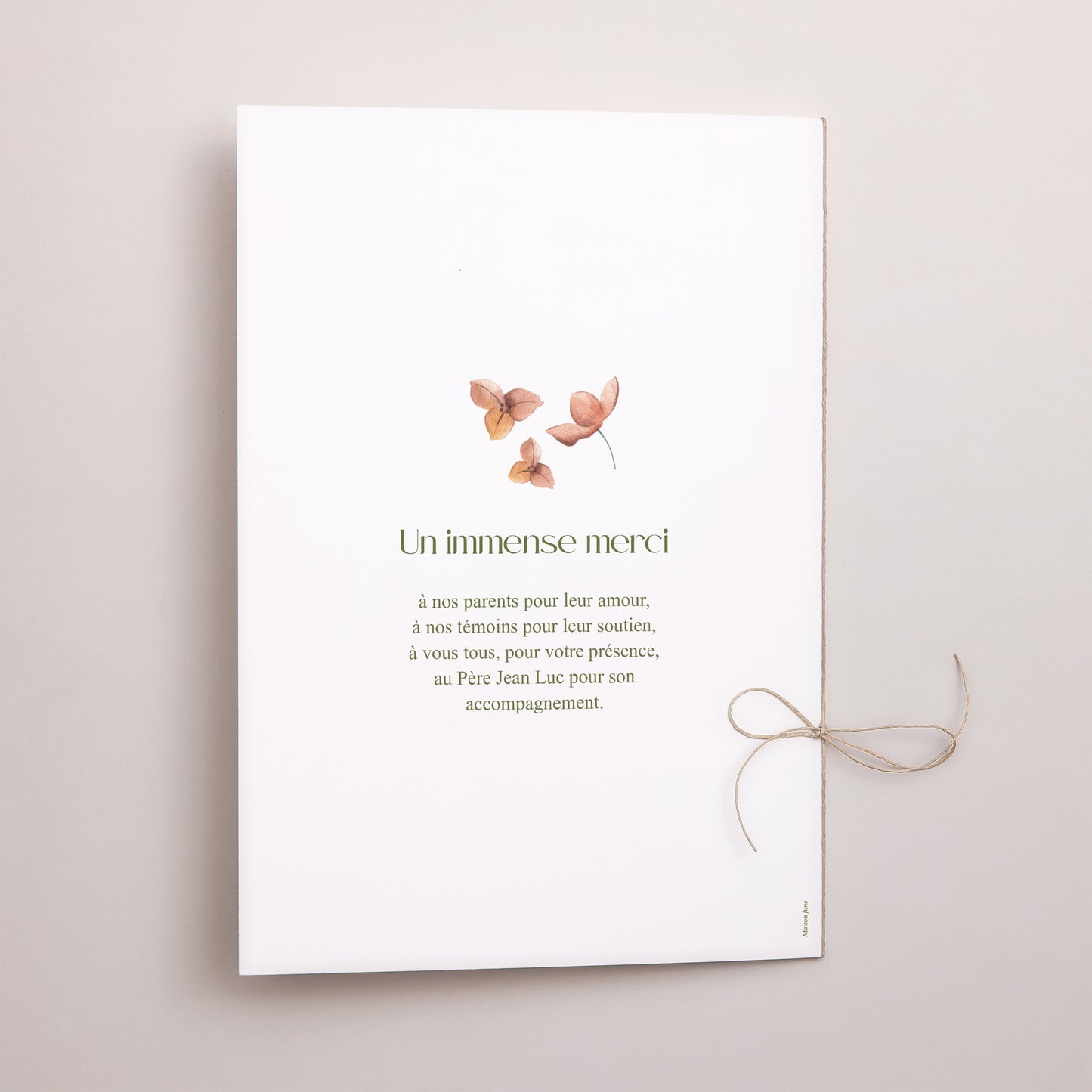 Livret de messe Mariage Double volet Jardin d'Amour photo N° 3