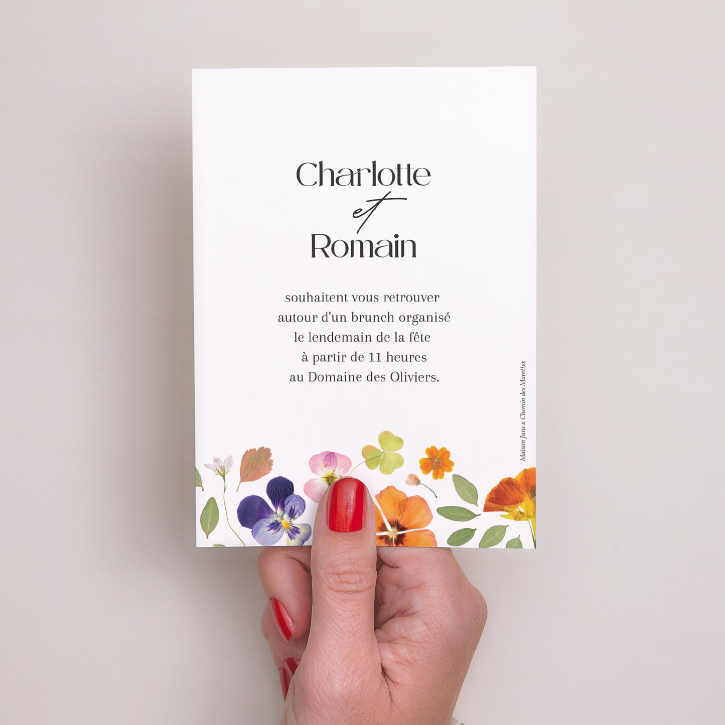 Invitations Mariage Portrait Herbier d’Amour photo N° 3