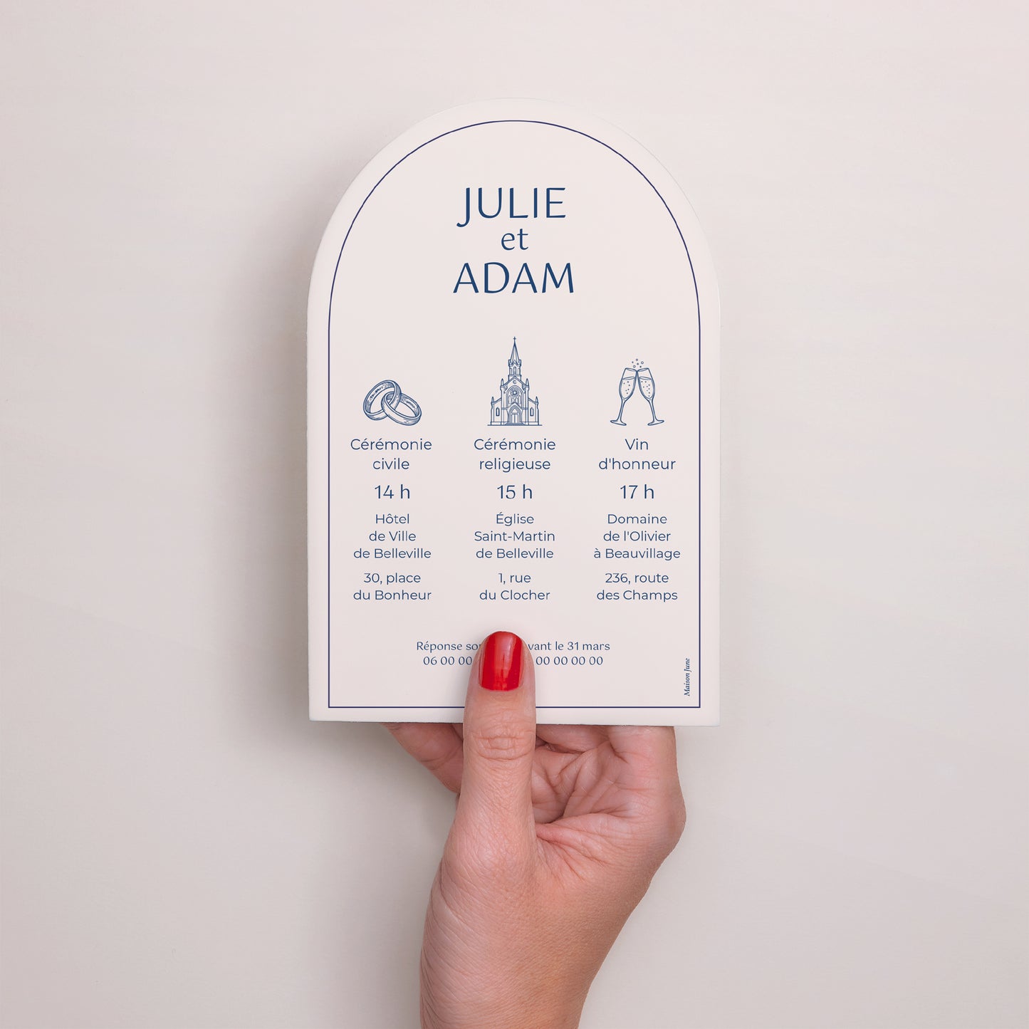 Faire-part Mariage Arche Faubourg Saint-Honoré photo N° 3