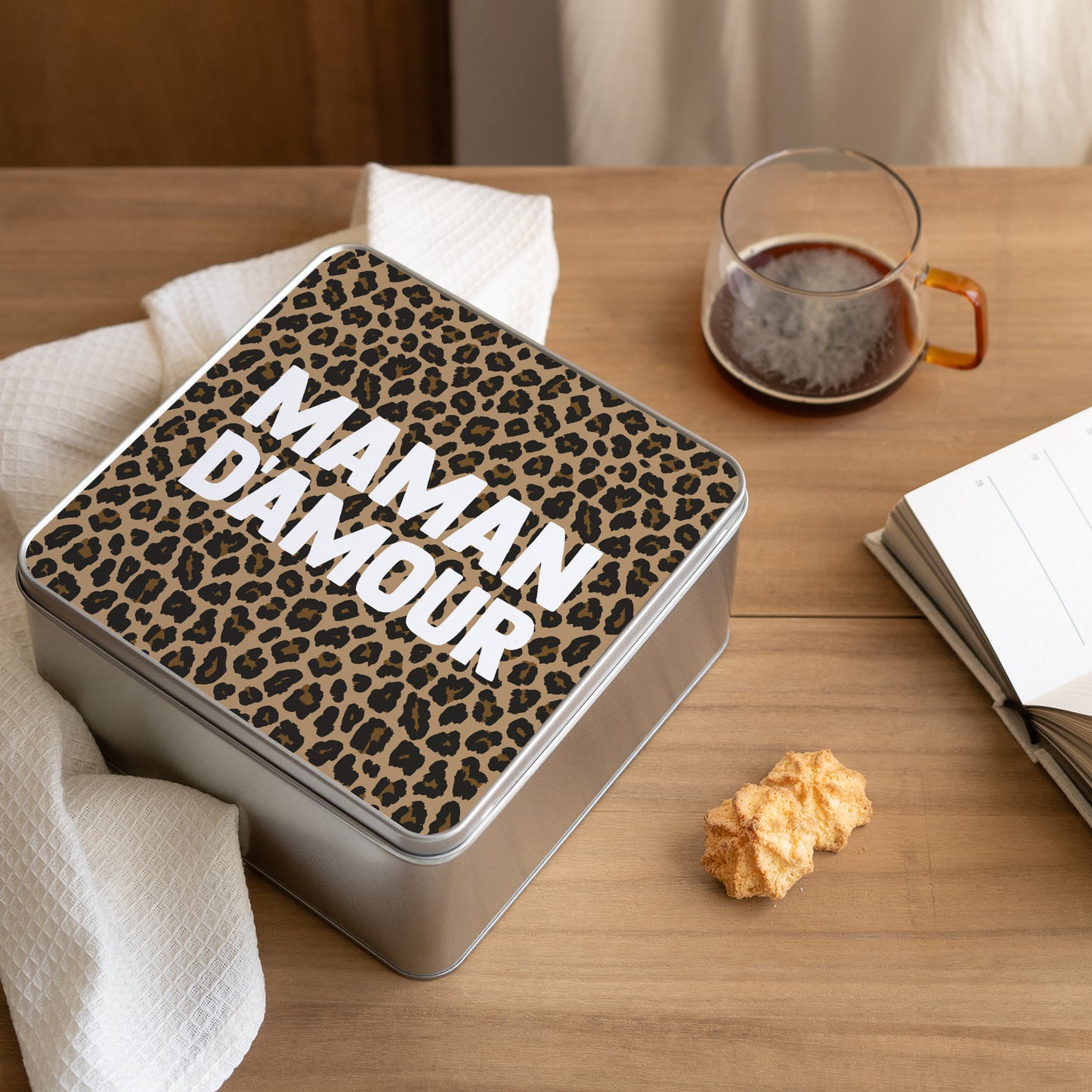Boite métallique Carrée Maman d'Amour Léopard photo N° 2