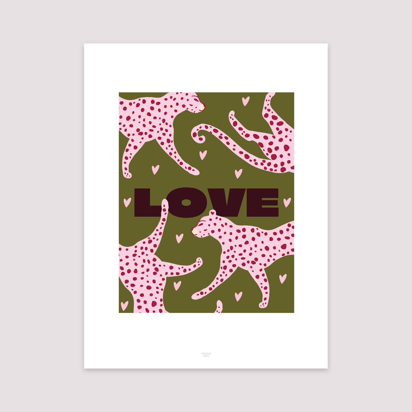 Affiche Portrait 30 x 40 cm Léopard Love photo N° 2