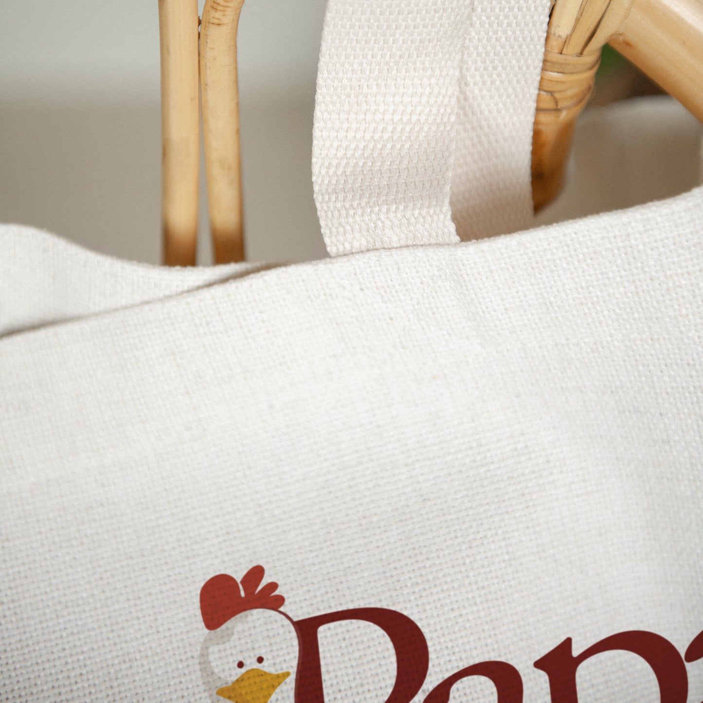 Tote bag Anse en toile Mon Papa poule photo N° 3