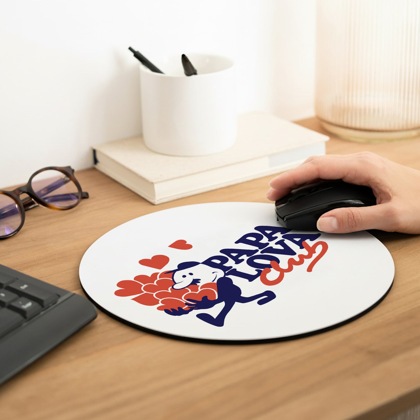 Tapis de souris Rond Papa Lova Club photo N° 2