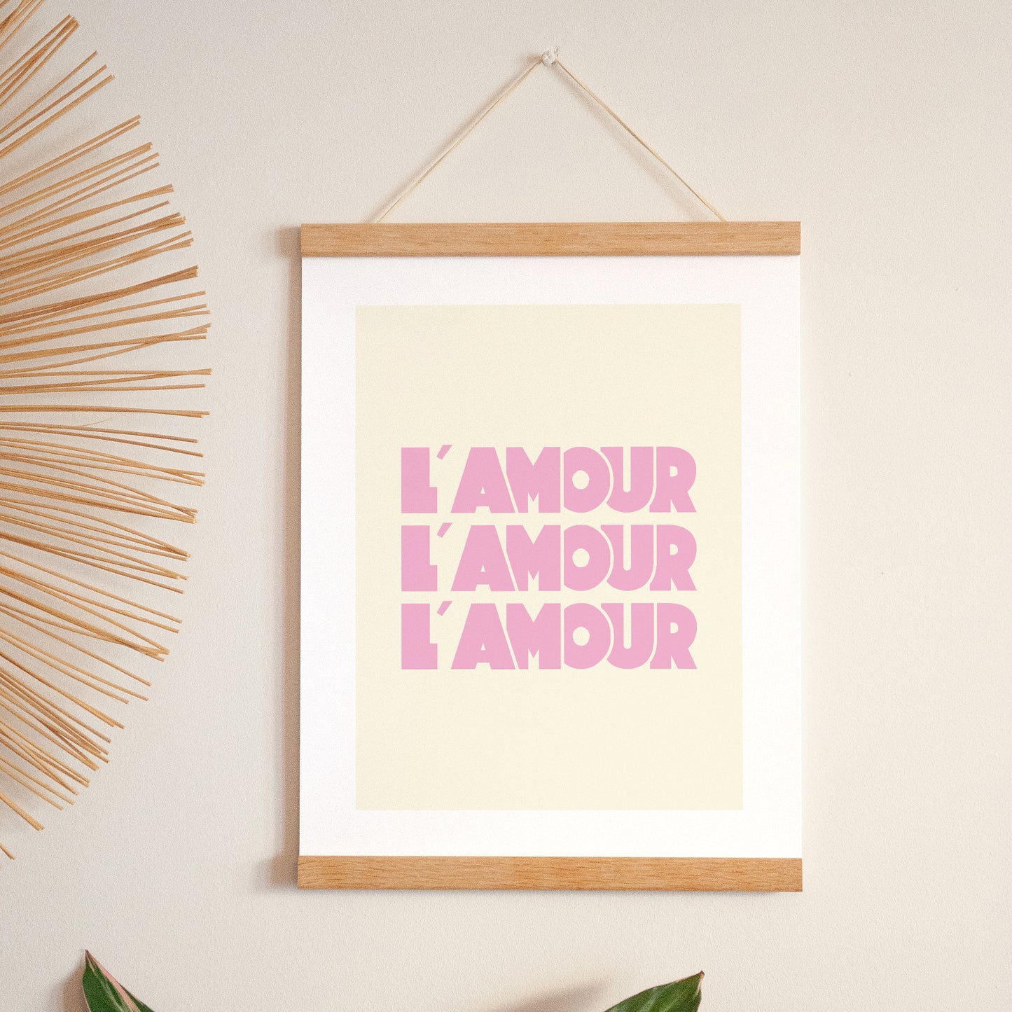 Affiche Portrait 30 x 40 cm L' Amour crème photo N° 1