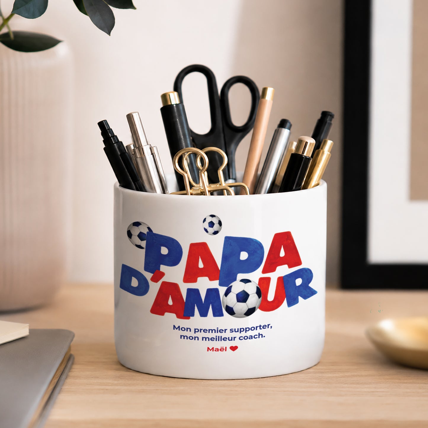 Pot à crayons 48 cl Papa d'Amour foot photo N° 2