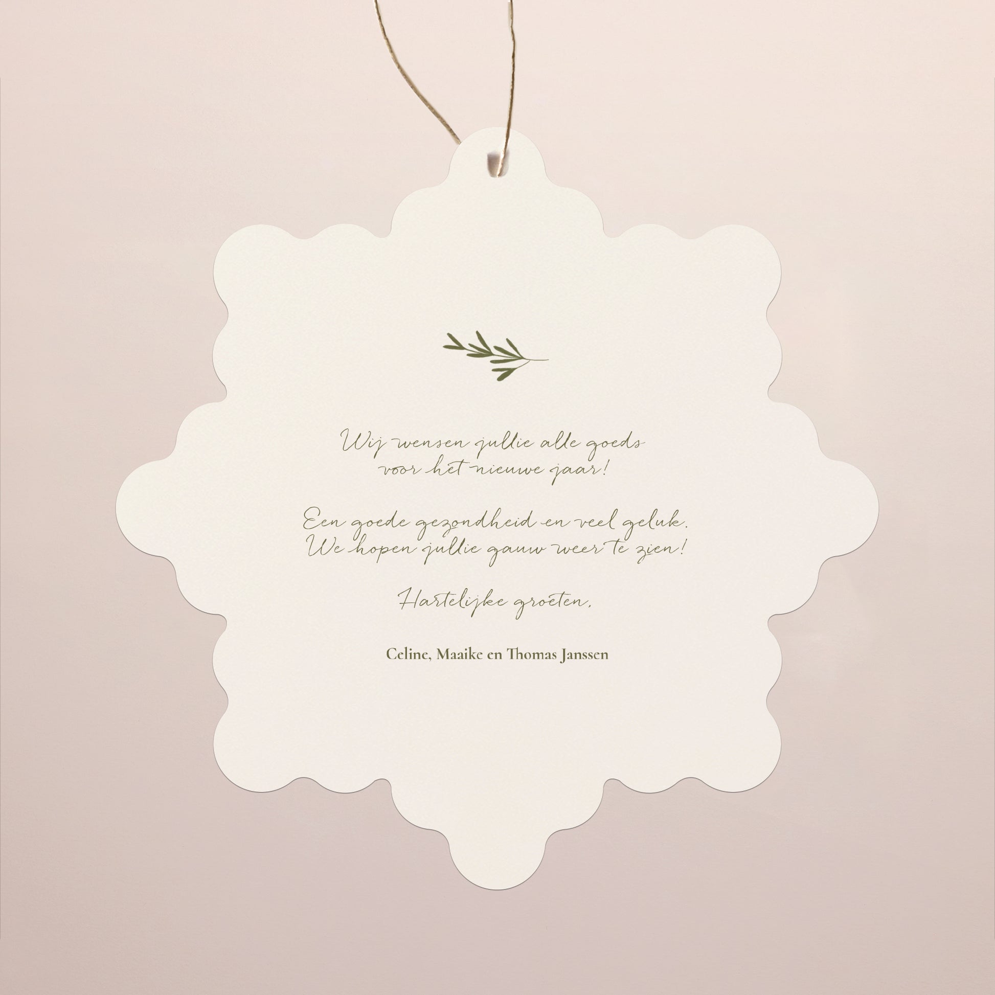 Carte de Noel Fin d'année Flocon à suspendre Esprit de noël II photo N° 4