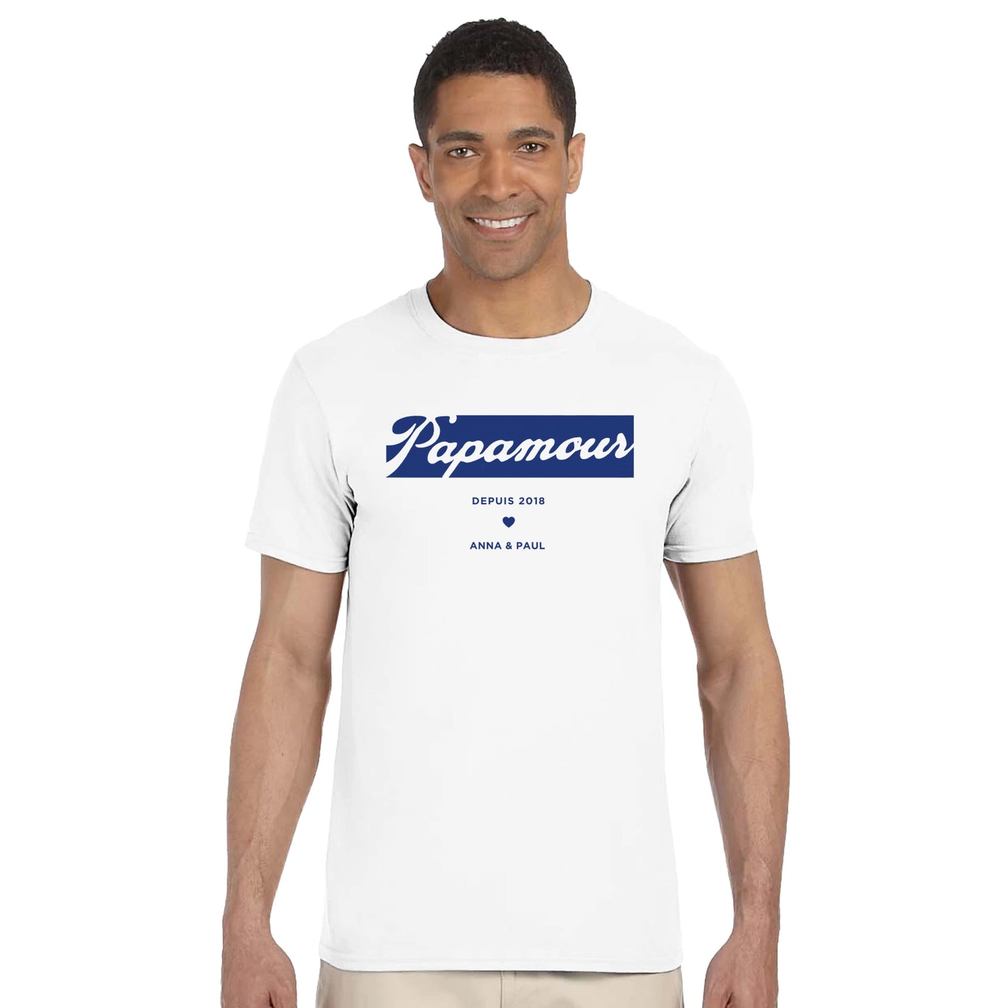 Tshirt Recto Blanc Papamour photo N° 