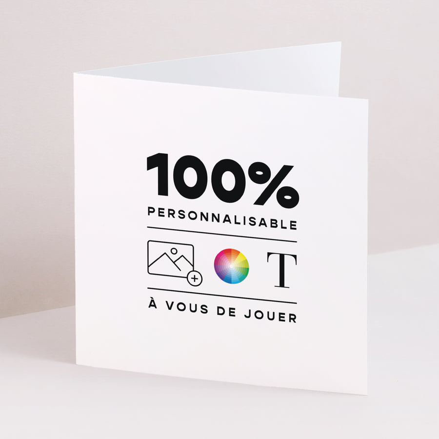 Carte de voeux Fin d'année Carré double volet Do It Yourself IIIb photo