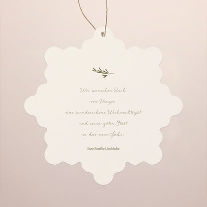 Carte de Noel Fin d'année Flocon à suspendre Esprit de noël II photo N° 2