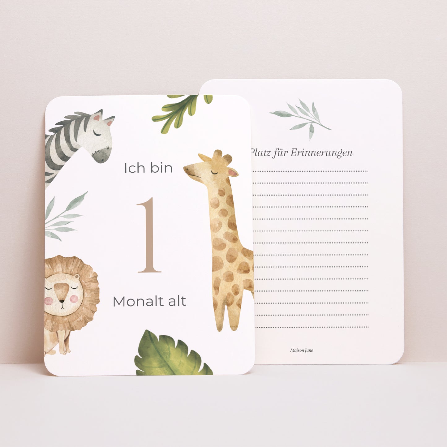 Carte étape bébé Naissance Lot de 12 Jungle Happiness photo N° 5
