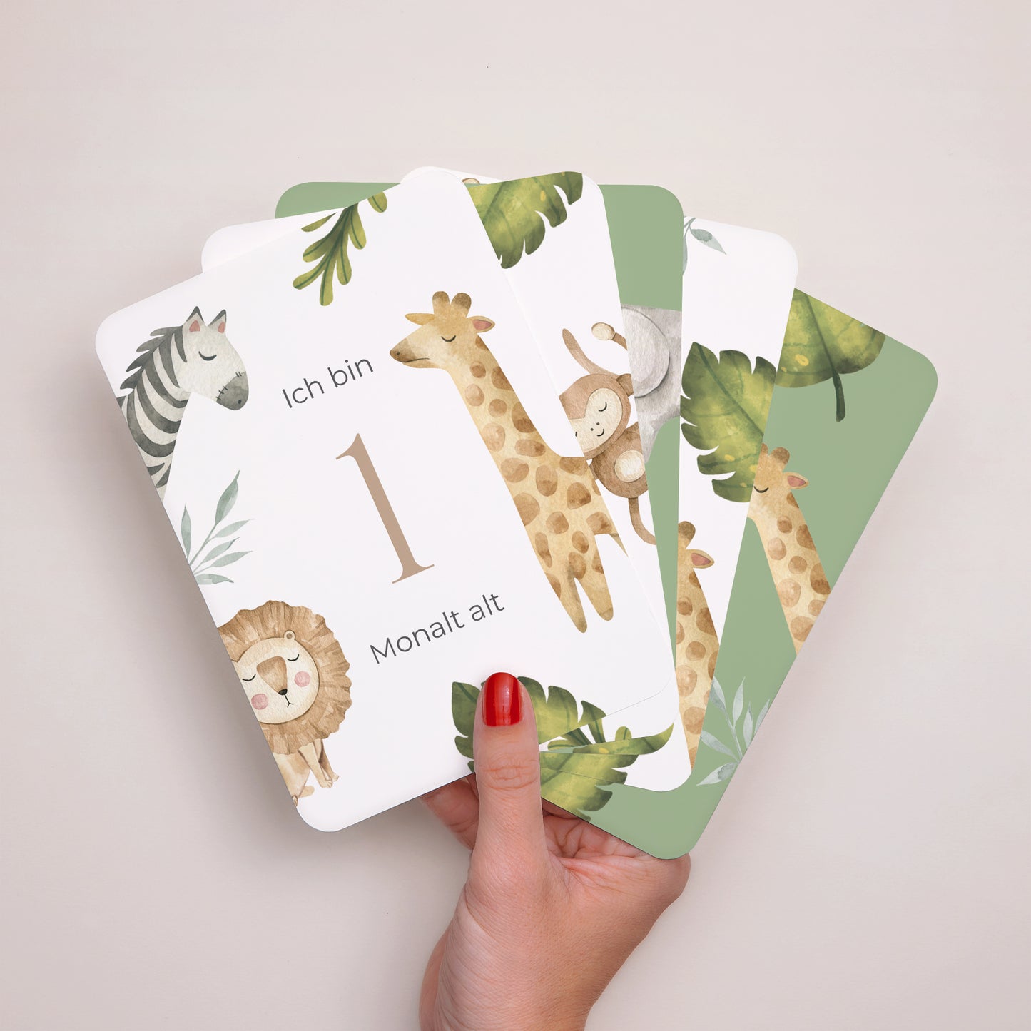 Carte étape bébé Naissance Lot de 12 Jungle Happiness photo N° 6