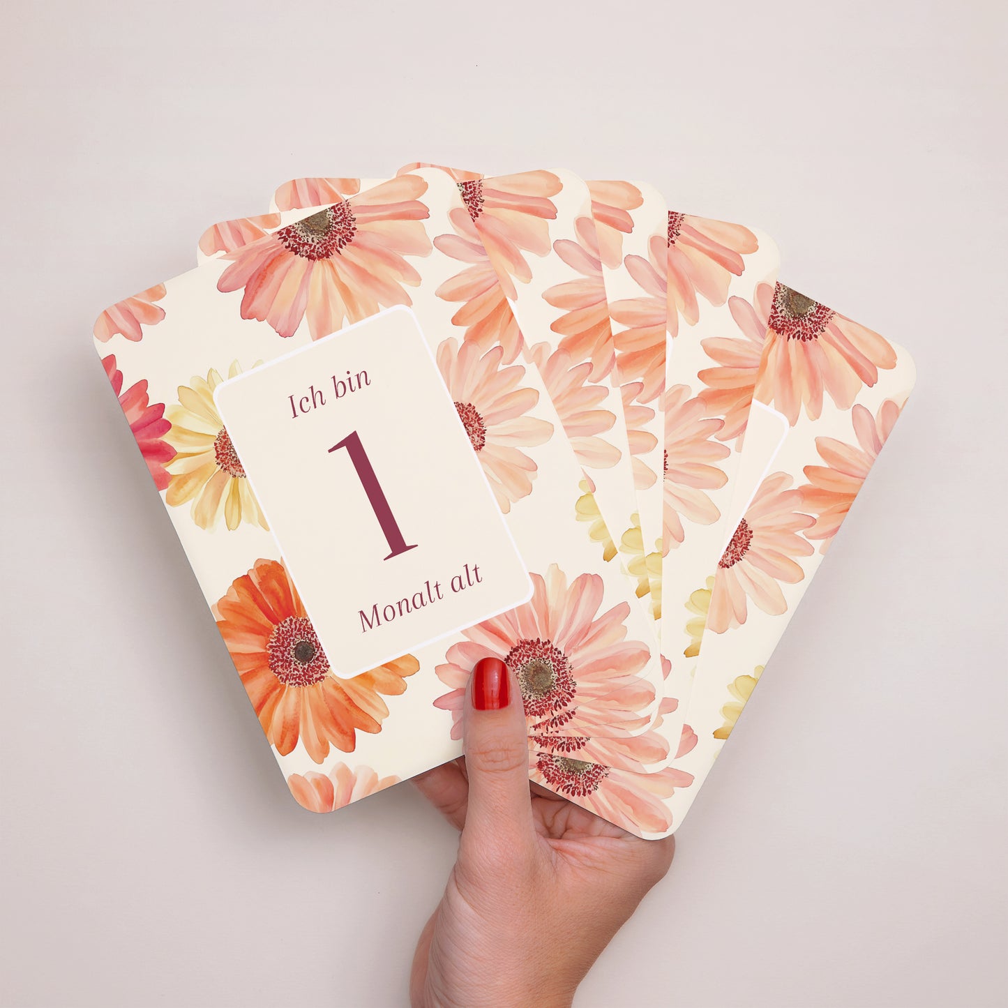 Carte étape bébé Naissance Lot de 12 Un Pétale d'Amour photo N° 6