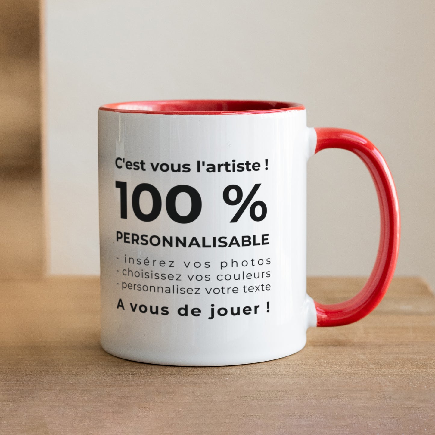 Mug Objets Rouge Do It Yourself photo N° 1