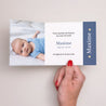 Faire-part Naissance Double volet asymétrique Petite étoile bleue photo N° 2