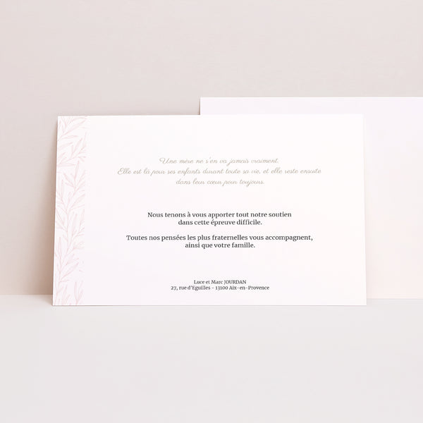 Condoléances Décès Paysage Rosalia - carte remerciement deces photo