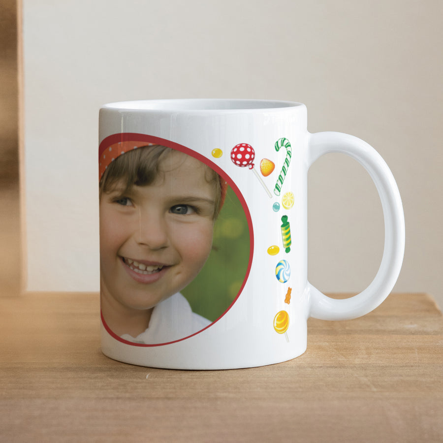 Mug Anniversaire Enfant Blanc Bonbons à foison photo