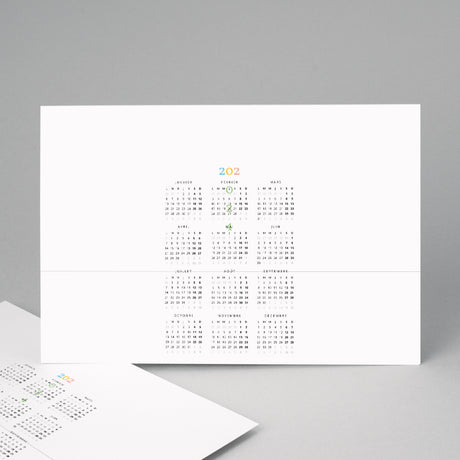 Calendrier Fin d'année Monopage paysage Arc-en-ciel de couleurs