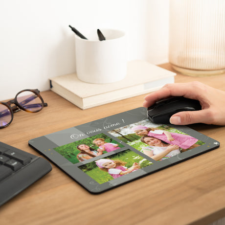 Tapis de souris Objets Rectangle Façades décorées - gris