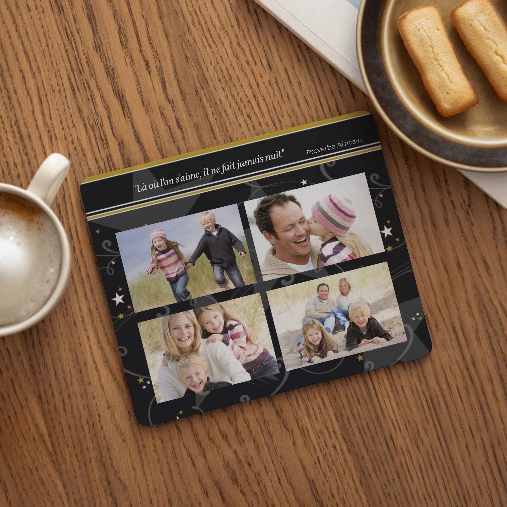 Tapis de souris Objets Rectangle Nuit d'hiver en plein ciel photo N° 1