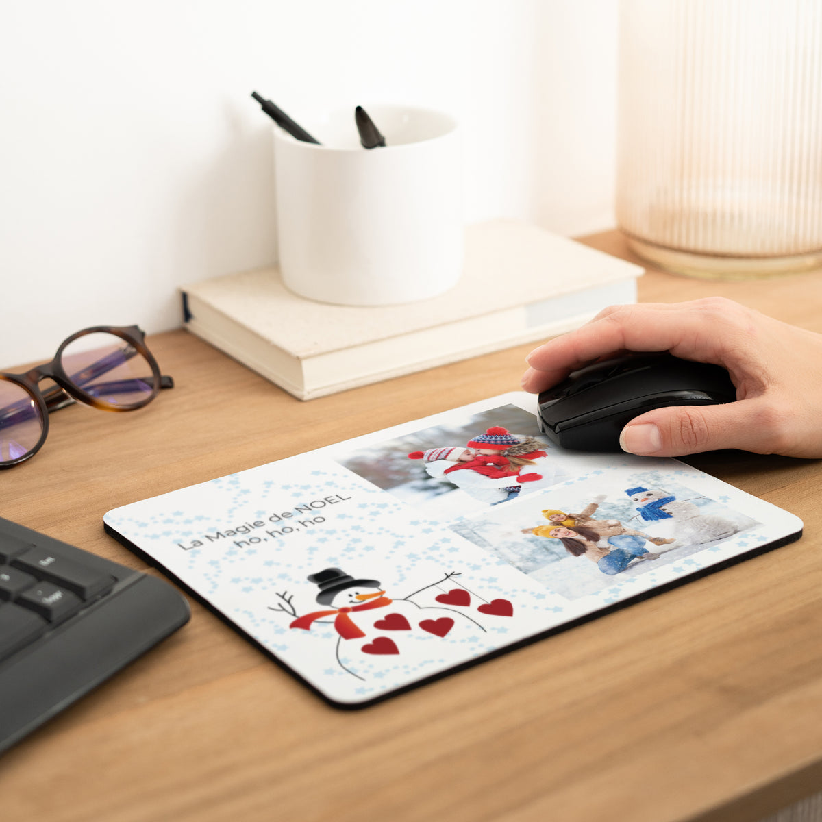 Tapis de souris Objets Rectangle Joies de la neige photo N° 2