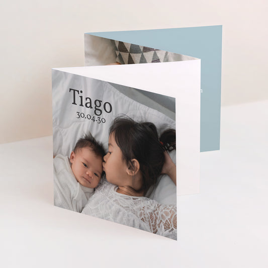 Faire-part Naissance Accordéon Ma carte bleue de Bébé photo