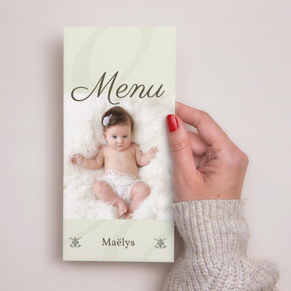 Menu Baptême Panoramique portrait Cérémonie - Beige photo N° 2